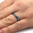 Stackable Aquamarine Ring in Titanium