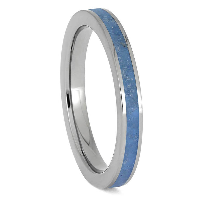 Aquamarine Birthstone Ring in Titanium