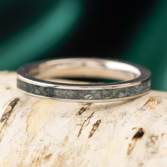 Diamond Inlay Birthstone Ring for Women