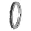 Stackable Emerald Wedding Band in Titanium