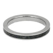 Unique Titanium Wedding Band with Emerald