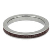 Custom Birthstone Wedding Band in Titanium
