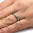 Titanium Ring with Synthetic Opal Inlay