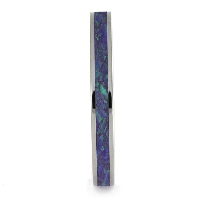 Custom Opal Wedding Ring with Titanium
