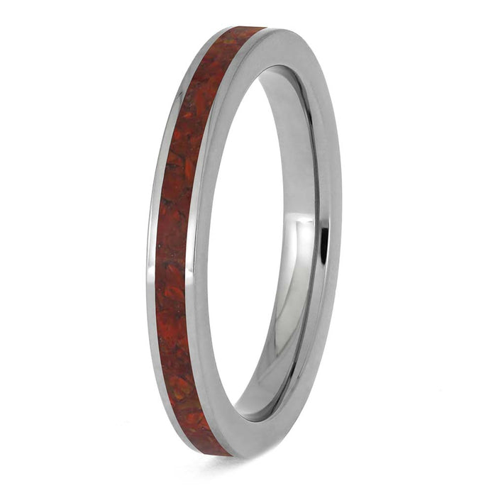Custom Red Opal Wedding Band