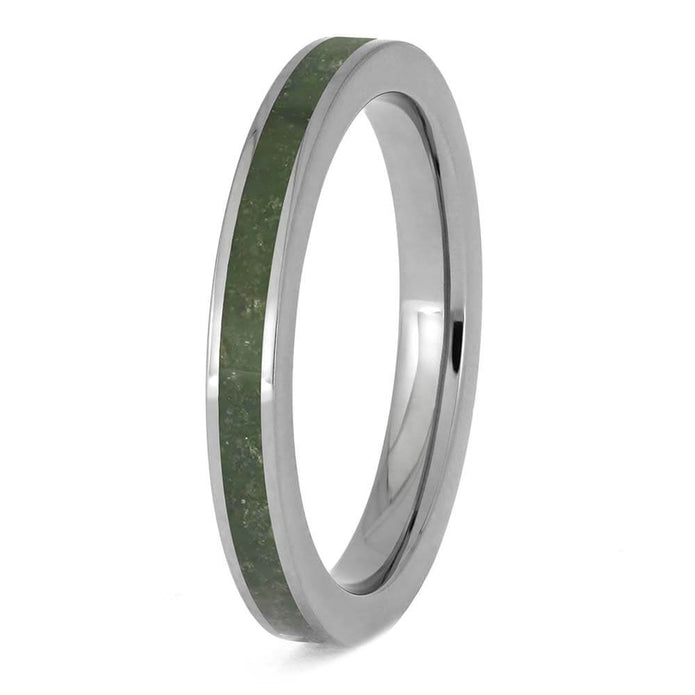 Narrow Birthstone Ring with Peridot (August)