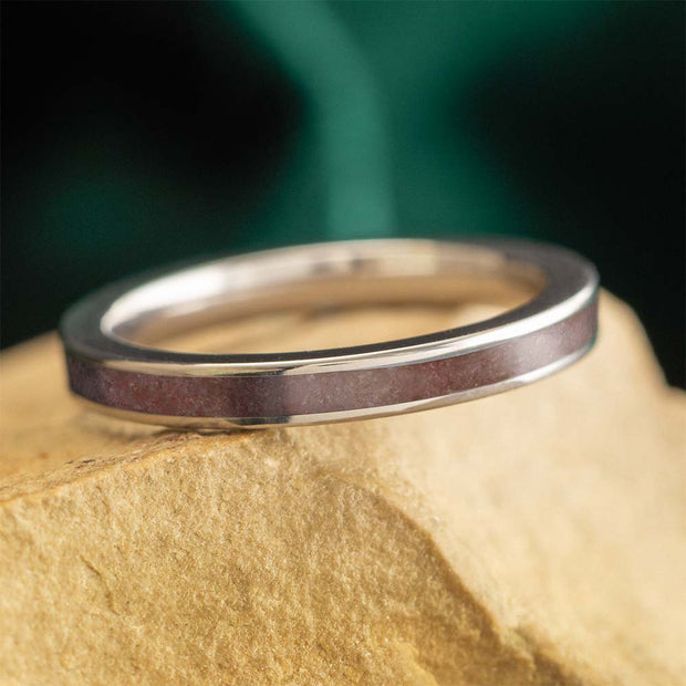 Ruby Birthstone Ring in Titanium