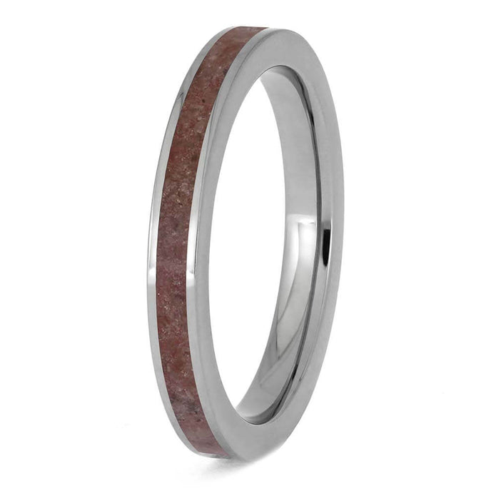 Red Ruby Birthstone Wedding Band for Women