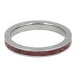 Custom Ruby Ring in Titanium with Birthstone Inlay