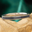 Blue Sapphire Wedding Band in Titanium