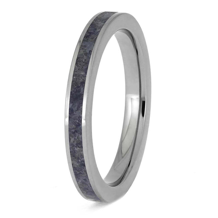 September Birthstone Wedding Band in Titanium