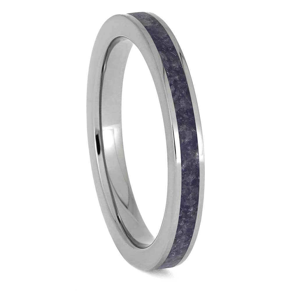 Tanzanite and Titanium Wedding Band