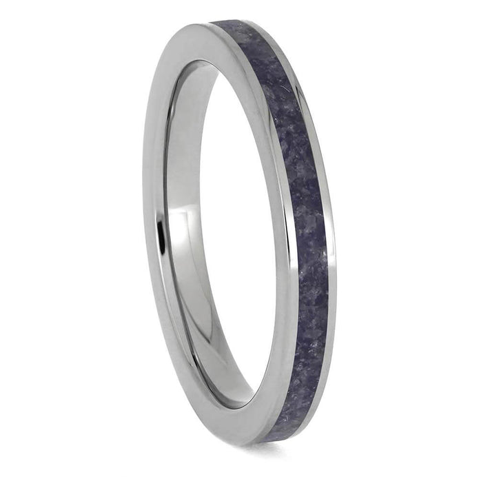 Tanzanite and Titanium Wedding Band