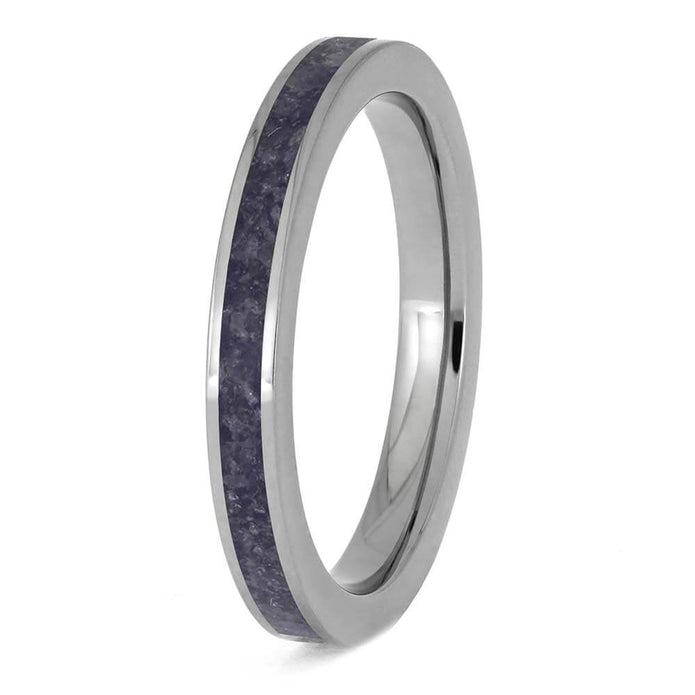 Stackable Ring with Tanzanite Inlay