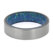 Handmade Synthetic Opal Wedding Band for Men