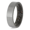 Men's Dinosaur Bone Wedding Band in Titanium