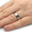 Plain Titanium Wedding Band on Hand