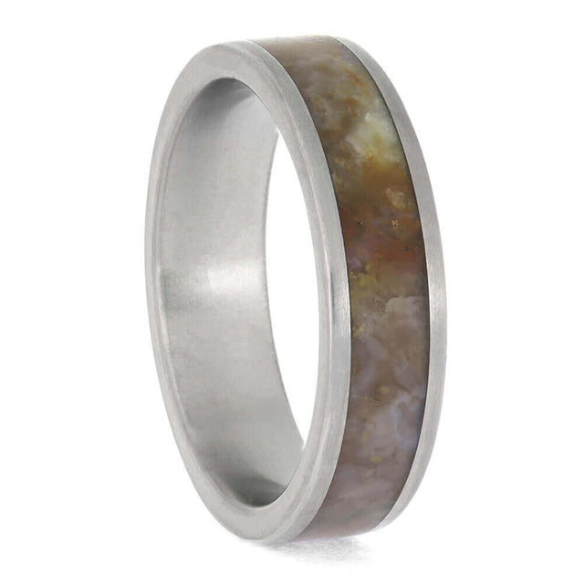 Men's Coprolite Fossil Ring