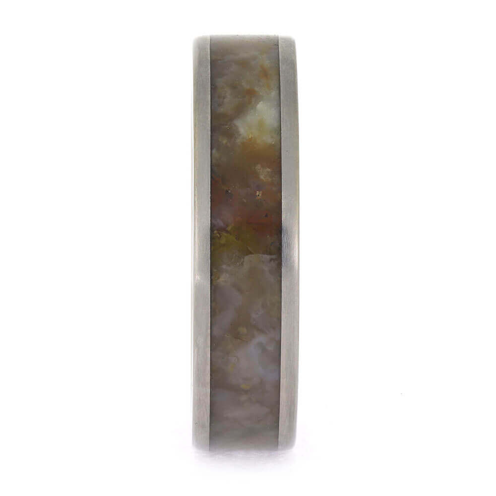 Fossilized Coprolite Wedding Band