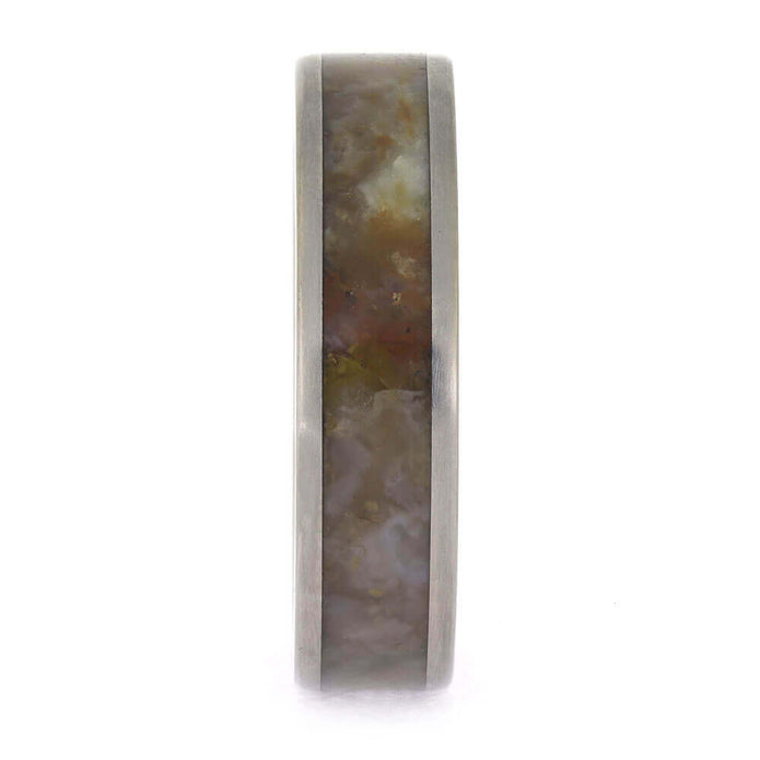 Fossilized Coprolite Wedding Band