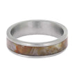 Titanium and Fossil Ring for Men