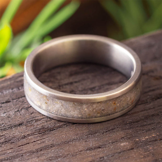 Coprolite Wedding Band for Men