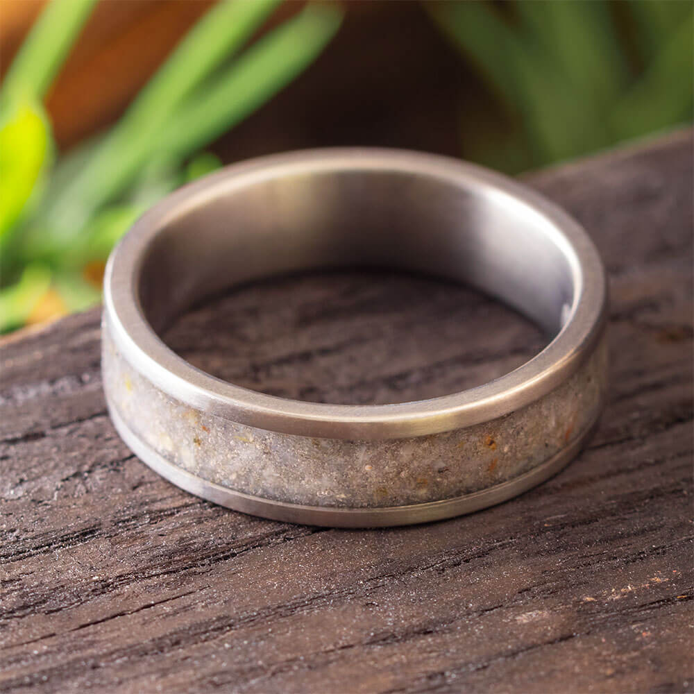 Coprolite Wedding Band for Men
