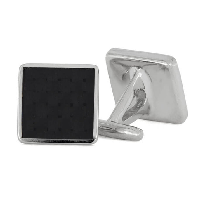 Black Carbon Fiber Cuff Links