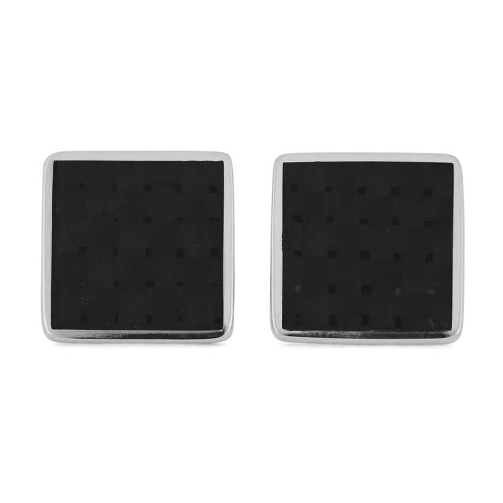 Black Carbon Fiber Cuff Link Set