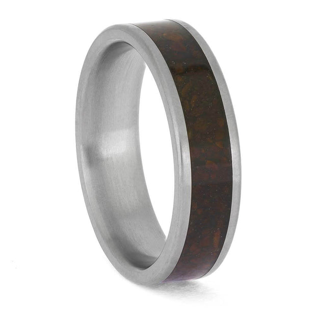 Coffee Bean Wedding Band in Titanium