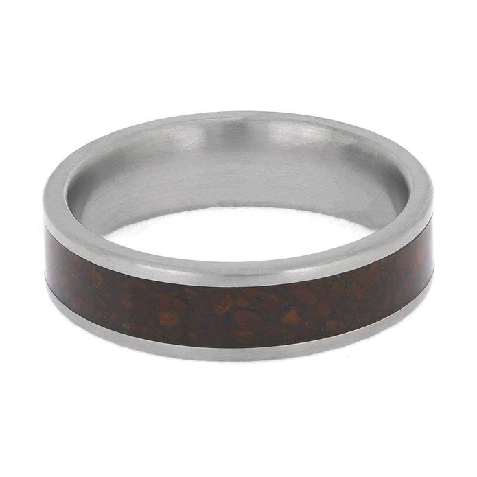 Custom Coffee Ring with Crushed Coffee Bean Inlay