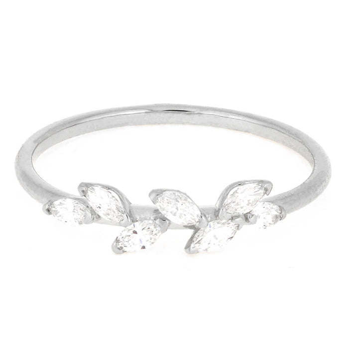 Bespoke Silver Leaf Ring in Solid .925 Sterling Silver