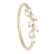 Floral Wedding Band with Diamonds
