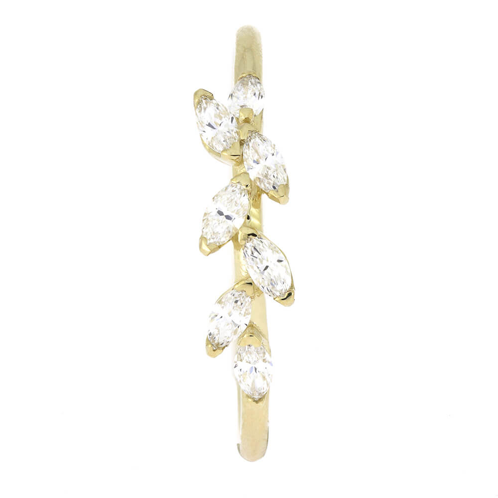Unique Marquise Diamond Wedding Band for Women