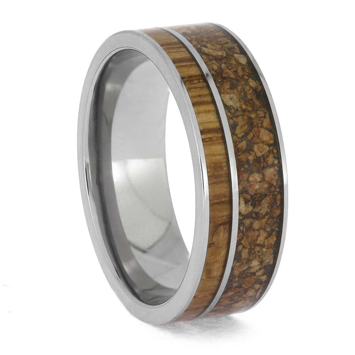 Cork and Oak Wedding Ring for Men