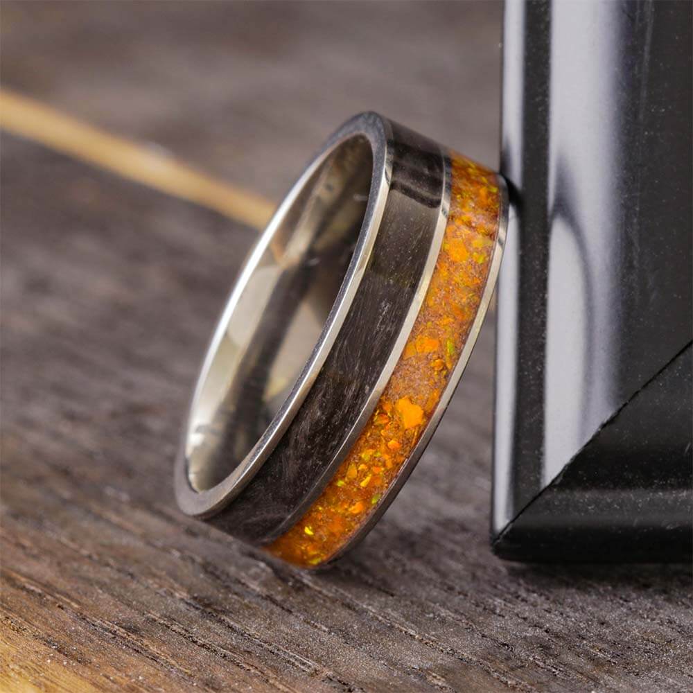 Black and Orange Memorial Ring 