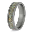Opal Memorial Ring with Cremains in Titanium