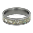 Cremation Ring in Titanium with Opal
