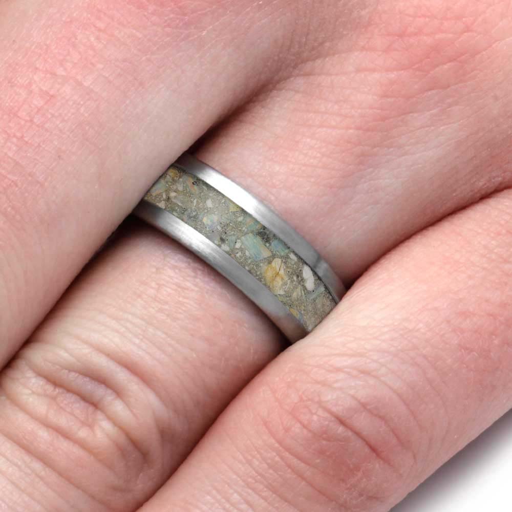 Custom Opal and Ash Inlay Band
