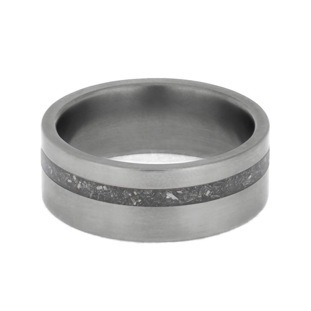 Gray ring with a central stripe on a white background