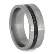 Unique Black Stardust Wedding Band in Titanium