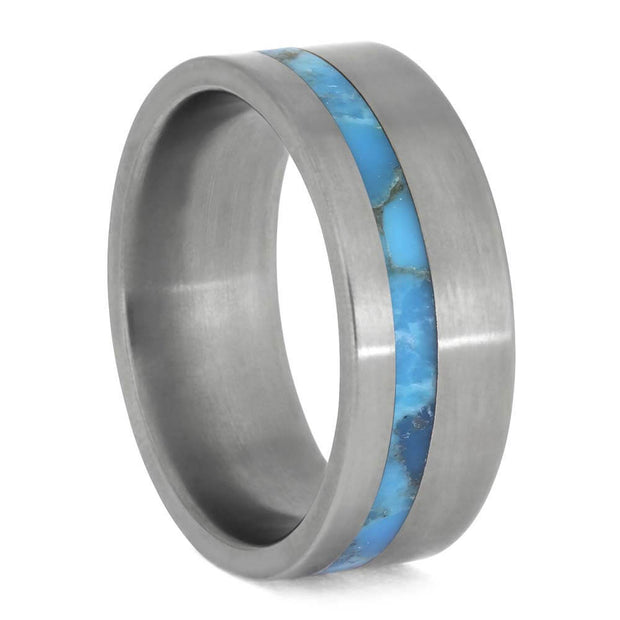 Unique Turquoise Wedding Band for Men