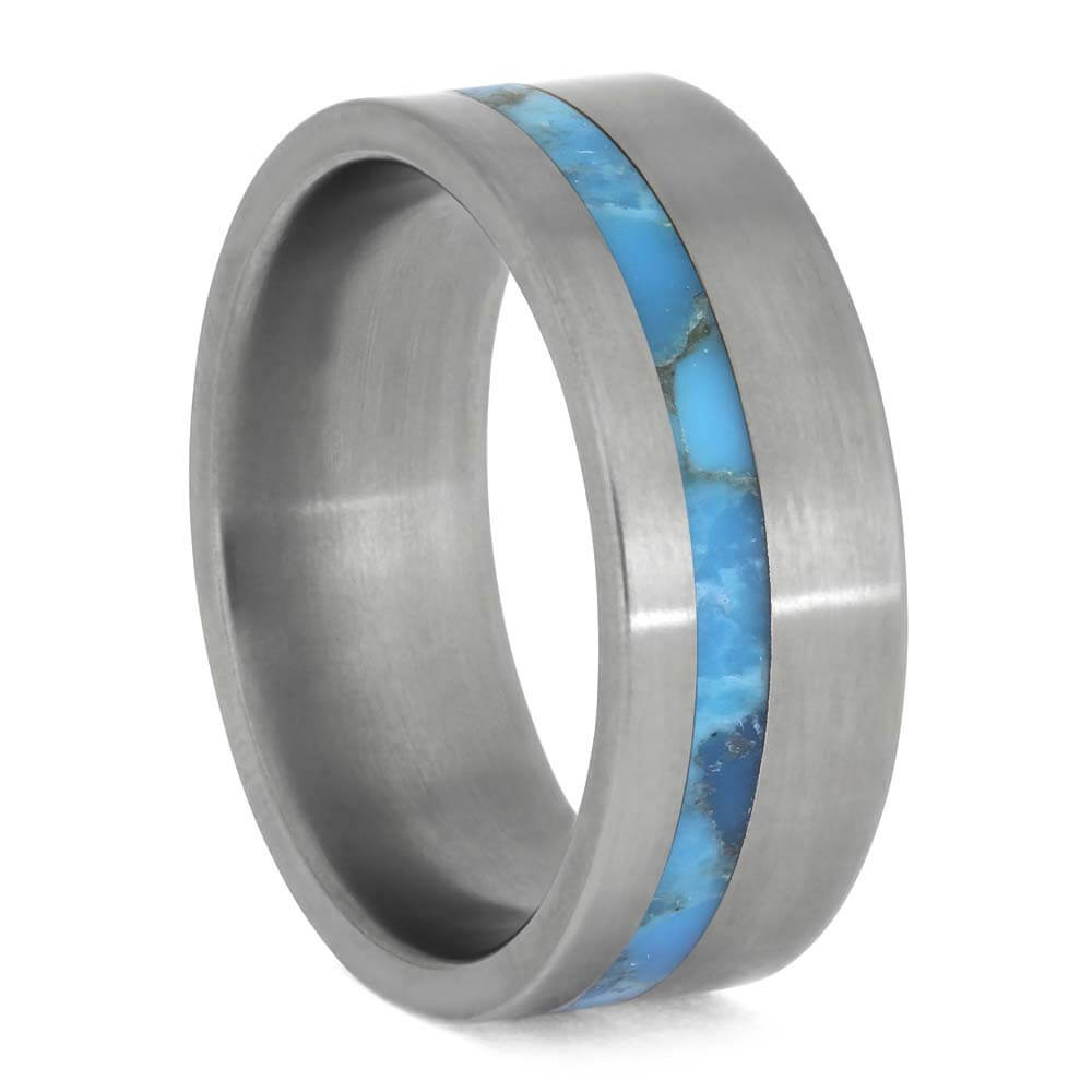 Unique Turquoise Wedding Band for Men