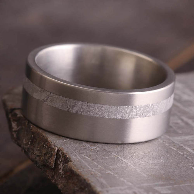 Gibeon Meteorite Wedding Band for Men