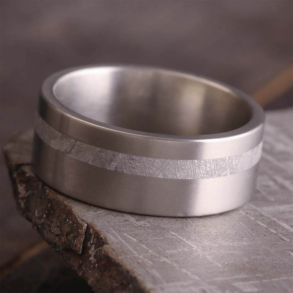 Gibeon Meteorite Wedding Band for Men