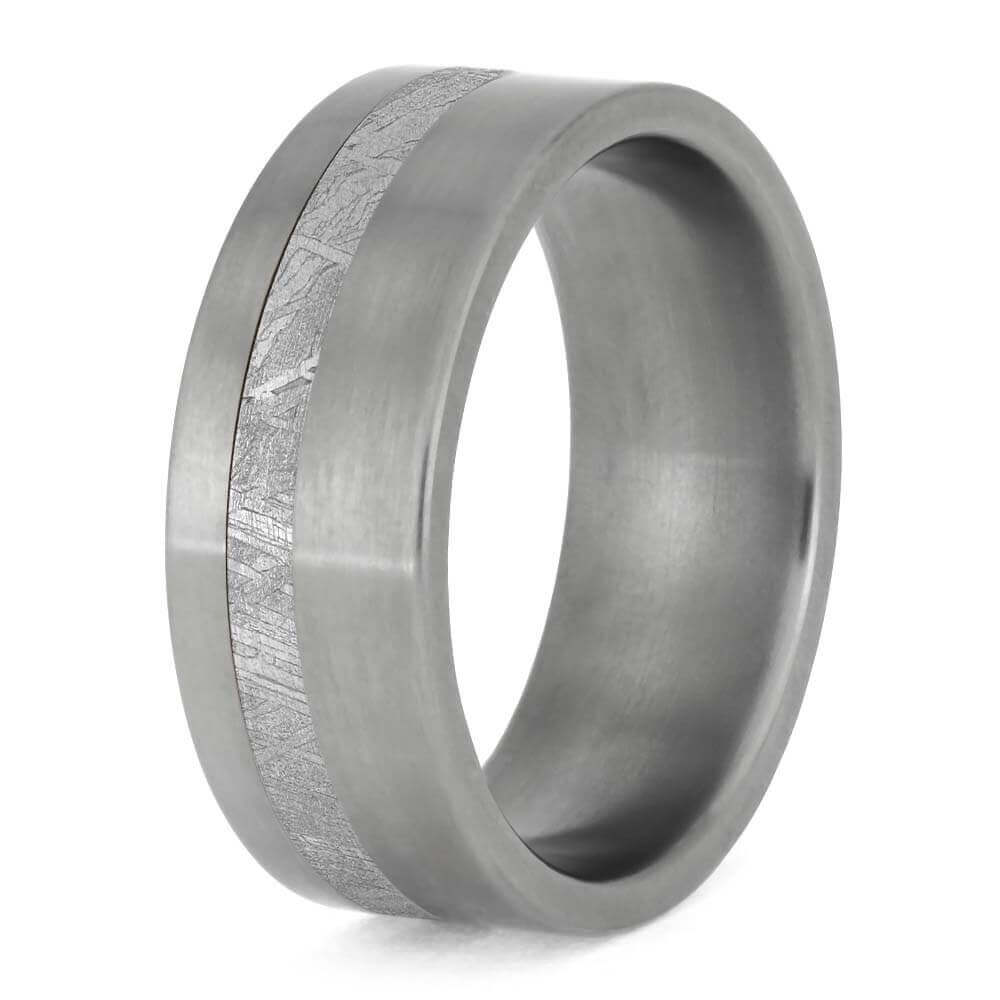 Meteorite and Titanium Ring