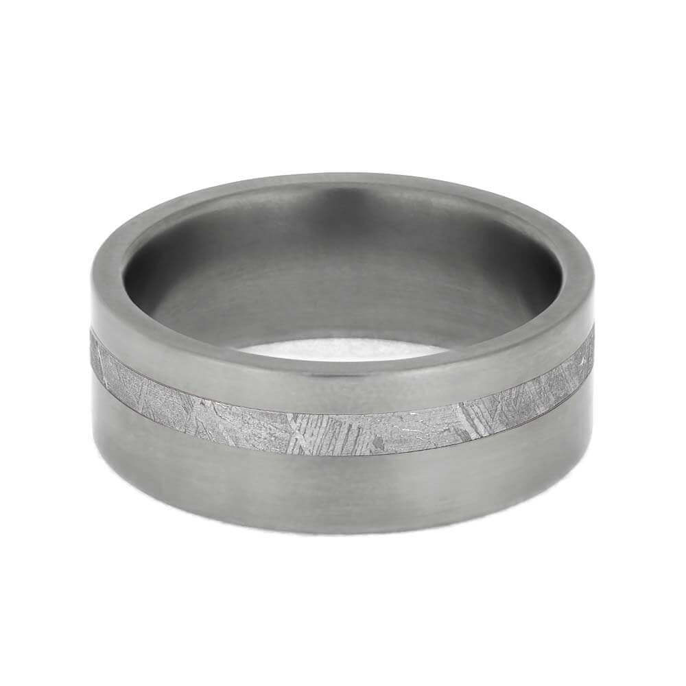 Unique Meteorite and Titanium Ring for Men