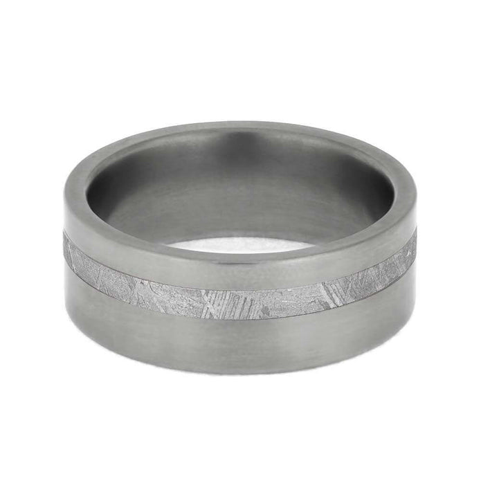 Unique Meteorite and Titanium Ring for Men