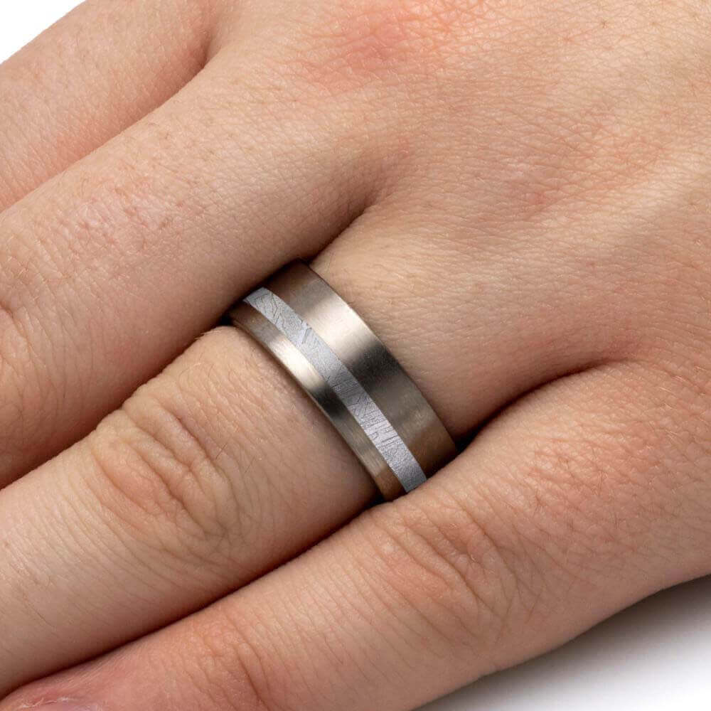Gibeon Meteorite Wedding Band