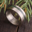 Moss Agate Wedding Band for Men
